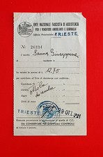 ric. pag. da ente nazionale fascista assistenza venditori ambulanti e giornalai