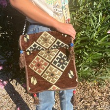 Borsa a tracolla Kilim marrone