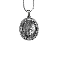 Collana orso grizzly argento