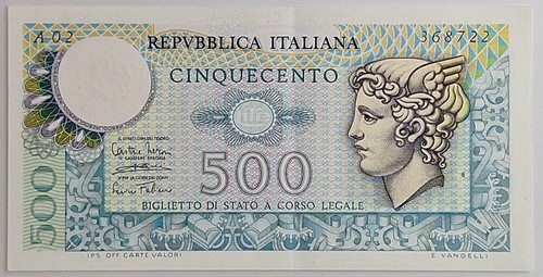 500 lire mercurio - 500, biglietto