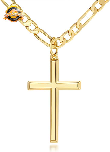 Collana con croce oro 14 - collana,