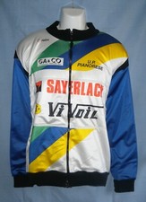 GIACCA SQUADRA CICLISMO VINTAGE 1980 NALINI MADE IN ITALY SILVERLACK 5 tasche imbottite
