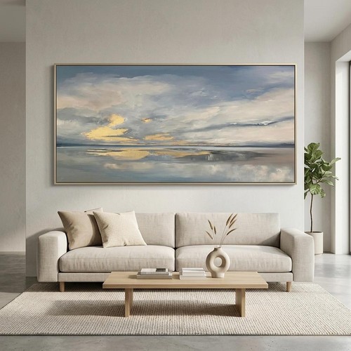 Paesaggio astratto dipinto - , a