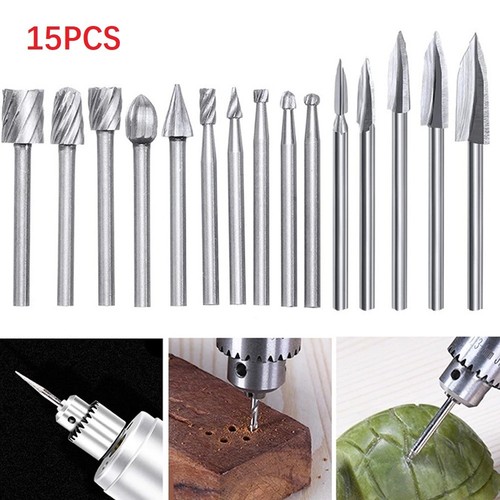 15x set punte trapano intaglio - set,