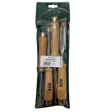 SCALPELLI SGORBIE PER INTAGLIO LEGNO ACCIAIO FALEGNAME 4pz ALFA