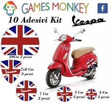 ADESIVI MOTO VESPA kit PIAGGIO Bandiere REGNO UNITO INGHILTERRA Cerchio ET2 ET4