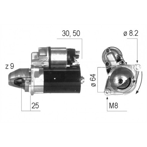 Motorino avviamento per fiat - per,