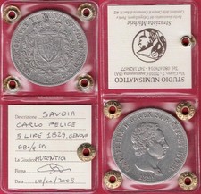5 lire 1829 G Periziato qSPL