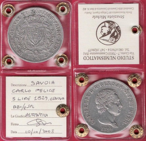Lire 1829 periziato qspl - g,
