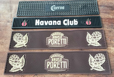 Set 4 Tappetini Gomma Sotto Bicchiere Bar Mat Birra Poretti Cuervo Havana Club