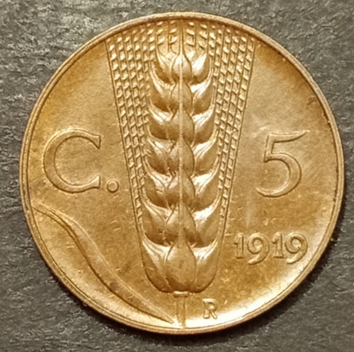 Centesimi lire spiga 1919 - 5,