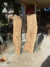 Coppia di tavole di legno di