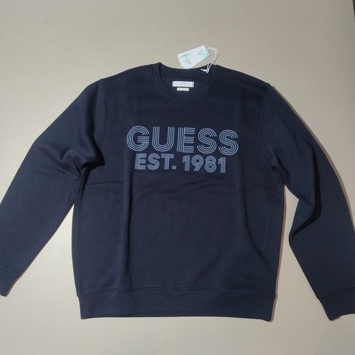 Felpa uomo guess blu - guess,