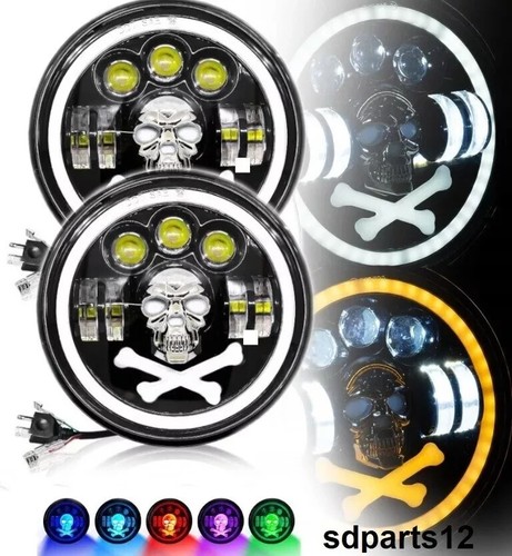 Faro anteriore led rgb con - 2x,