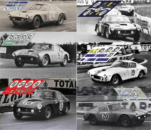 Decalcomanie ferrari 250 - ferrari, gt