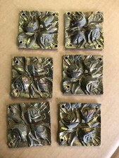 6 Fregi Liberty Bronzo Per Mobili Antichi forniture decorazione Floreale.