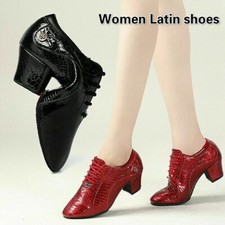 Donna Vacchetta Scarpe Ballo Latino Interno Rumba Salsa Morbido Antiscivolo