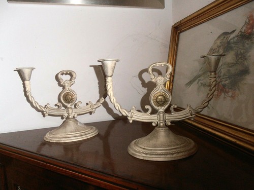 Vintage coppia candelabri - vintage,