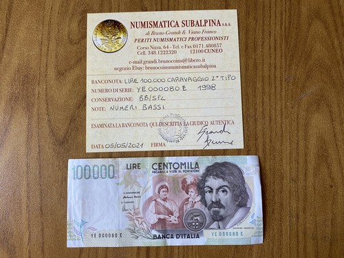 Banconota lire 100000 - banconota,