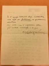 Lettera autografa di Angelo Frattini