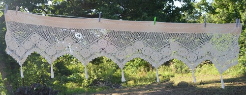 Valance beige all uncinetto - valance,