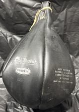 Borsa da velocità vintage Everlast in pelle nera - Roberts 480 Rocky Marciano