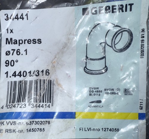 Gomito geberit mapress 90 - gomito,