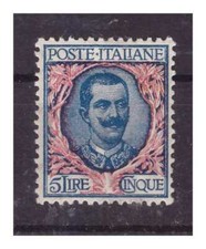 Regno 1901 floreale lire 5 - regno,