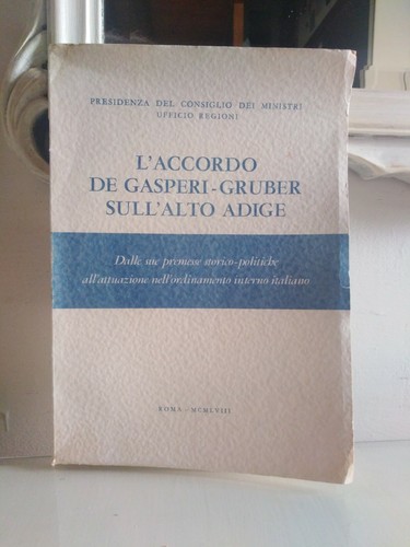 Accordo gasperi gruber - l'accordo, de