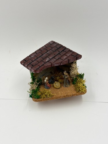 Presepe artigianale con grotta - presepe,