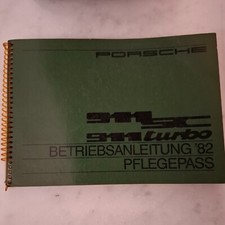 Libretto Uso E Manutenzione Porsche 911 Sc Turbo 1982