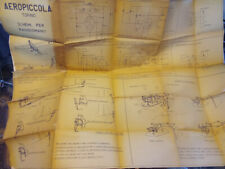 Poster STAMPA SCHEMI RADIOCOMANDI AEROPICCOLA TORINO MODELLISMO AEREI VINTAGE