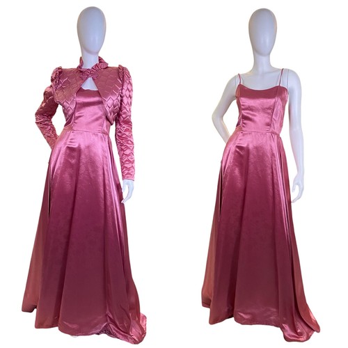 Set bolero abito - raso, rosa