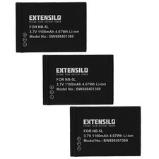 3x Batería para Canon Digital Ixus 800 is 850 is 870 is 860is 900 TI 1100mAh