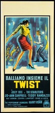 BALLIAMO INSIEME IL TWIST Hey, Let's Twist! RARA LOCANDINA ORIGINALE POSTER 1962