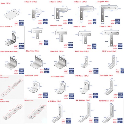 10pcs bracket corner code - 2/4/10pcs,