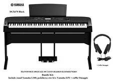 YAMAHA DGX670 BK PIANO DIGITALE 88 TASTI PESATI KIT STAND L300 + PEDALIERA LP1