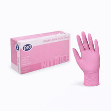 Guanti nitrile rosa - in,