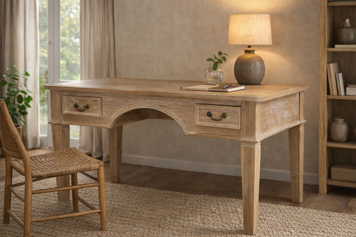 Scrivania artigianale teak - scrivania, in