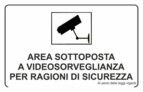 Cartello area sottoposta - sottoposta, a