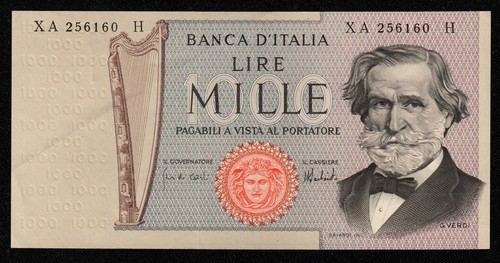 1000 lire verdi tipo - 1000, serie