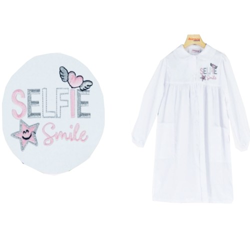 Grembiule scuola bianco bimba