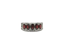 Granato argento anello - granato,