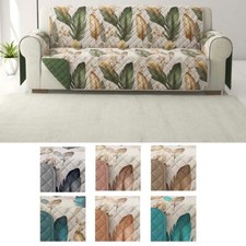 Copridivano Trapuntato Salva Divano Double Face a Fantasia Piume e Tinta Unita