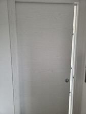 2 Porte scorrevoli Bianche Venature Grigie