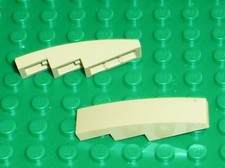 2 x LEGO  tan slope brick ref