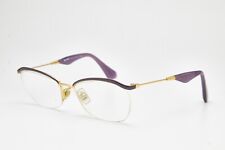 women's eyeglasses MIU-MIU VMU54L cat eye half-frame gold and puprle eyeglasses
