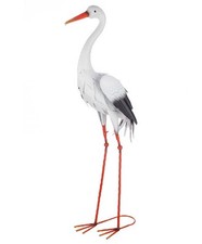 69759 Statuina cicogna metallo