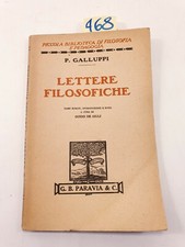 LETTERE FILOSOFICHE passi scelti - Galluppi Pasquale - Torino / Paravia 1939