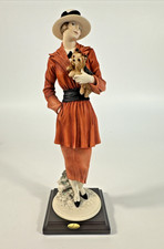 Giuseppe Armani Florence Figurine, Chilly, Lady With Yorkshire In Red Coat